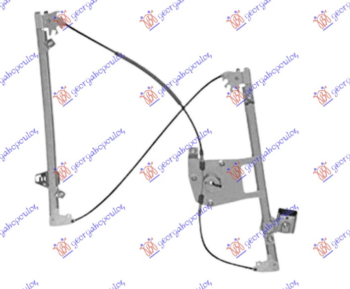 FRONT WINDOW REGULATOR ELECTRICAL 3D (W/O MOTOR)