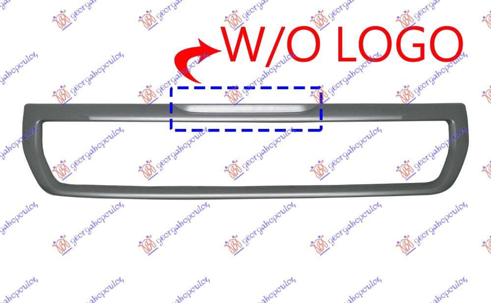 GRILLE FRAME SILVER (W/O LOGO)