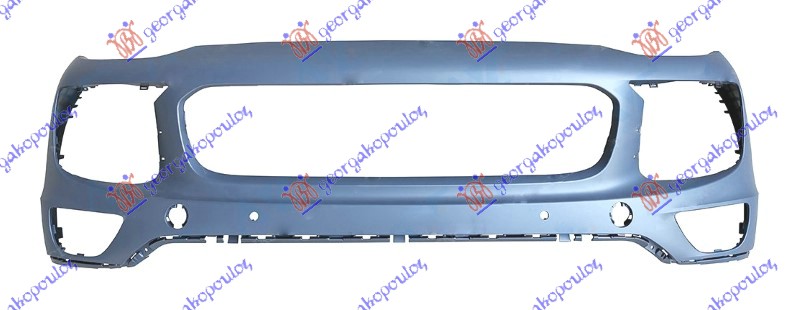FRONT BUMPER PRIMED (W/2 PDC & W/CUTTING MARKS FOR WASHER HOLES)