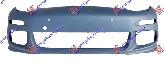 FRONT BUMPER PRIMED (W/6 PDC & WASHER HOLES) 2013-