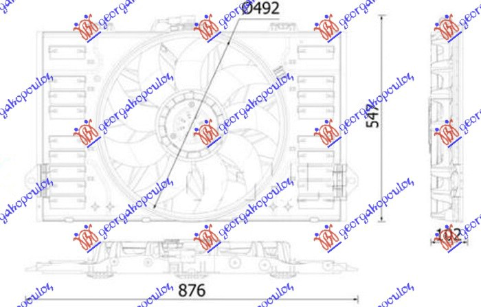 COOLING FAN 3.0-3.6-4.8 PETROL - 3.0 DIESEL