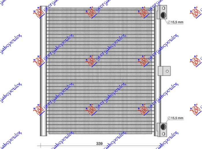 CONDENSER 2.7-3.4-3.8 PETROL (339x338x16)