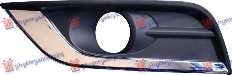 FRONT BUMPER GRILLE (W/ FOG LAMP HOLE & CHROME MOULDING)