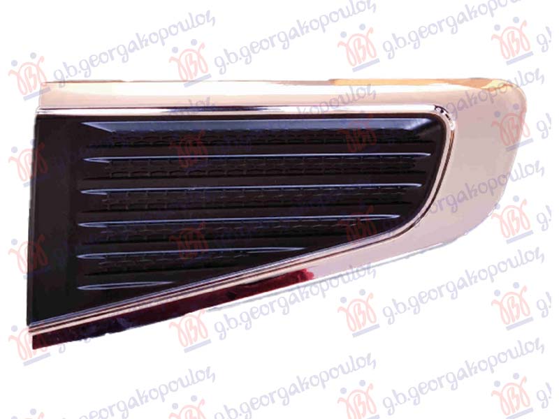 FRONT DOOR MOULDING UPPER BLACK (W/CHROME)