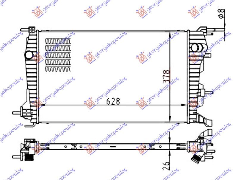 RADIATOR 1.5 dCi MANUAL DIESEL (630x380) (NRF)