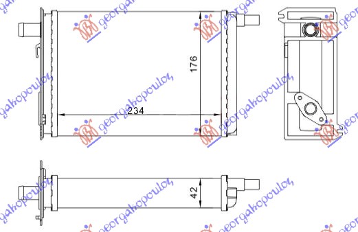HEATER RADIATOR (235x176)