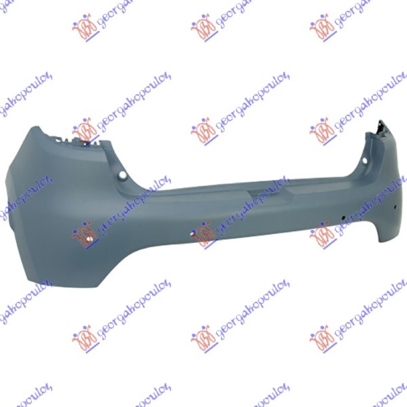 REAR BUMPER PRIMED (W/4 PDC) (A QUALITY)