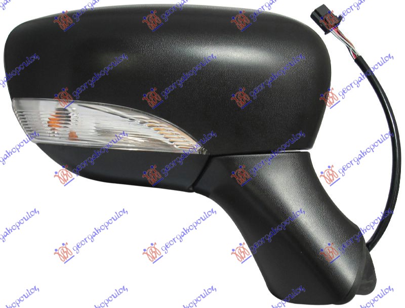 DOOR MIRROR ELECTRICAL HEATED PRIMED (W/SIDE LAMP & SENSOR) (A QUALITY) (CONVEX GLASS)