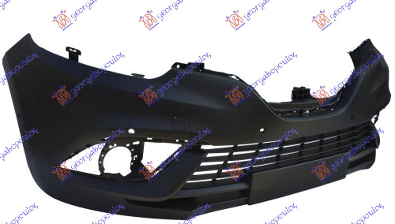 FRONT BUMPER PRIMED (W/6 PDC) (W/CUTTING MARKS FOR WASHER HOLES)