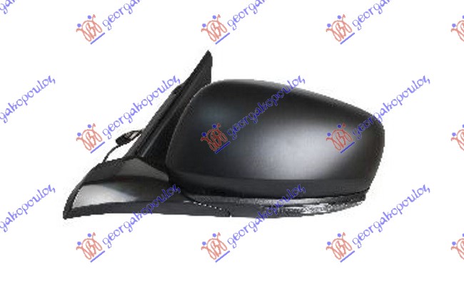 DOOR MIRROR ELECTRIC HEATED FOLDABLE PRIMED (W/SIDE LAMP & FOOT LAMP) 11 PIN (A QUALITY) (ASPHERICAL GLASS)