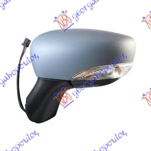 DOOR MIRROR ELECTRICAL HEATED PRIMED (W/SIDE LAMP) (A QUALITY) (ASPHERICAL GLASS)