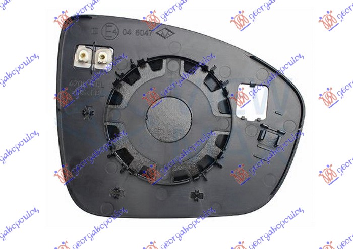 DOOR MIRROR GLASS HEATED (ASPHERICAL GLASS)