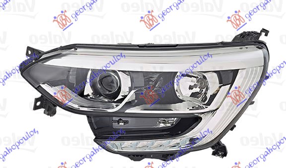 HEAD LAMP ELECTRICAL (H7/H7) CHROME W/LED DRL (VALEO)