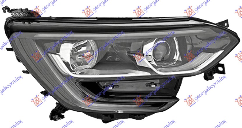 HEAD LAMP ELECTRICAL (H7/H7) BLACK W/LED DRL (VALEO)