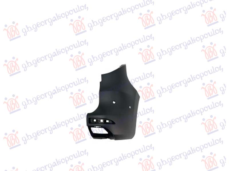 REAR BUMPER END BLACK (DOUBLE DOOR) (W/2 PDC)