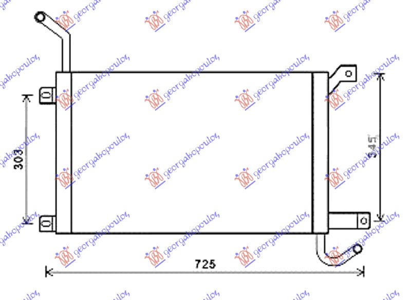 ADDITIONAL RADIATOR 4.2 SUPERCHARGED PETROL (550x365x32)