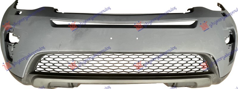 FRONT BUMPER PRIMED (W/WASHER HOLES HOLES) (W/CUTTING MARKS FOR PDC) (W/GRILLE)
