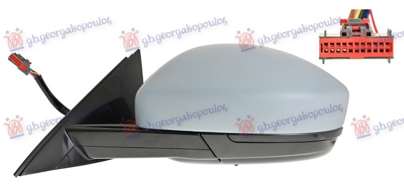 DOOR MIRROR EL. HEAT.FOLD.PR. (W/AUTO DIM. CABLE) (W/LAMP & F.LAMP & SENS) (12 PIN) (A QUALITY) (CONVEX GLASS)