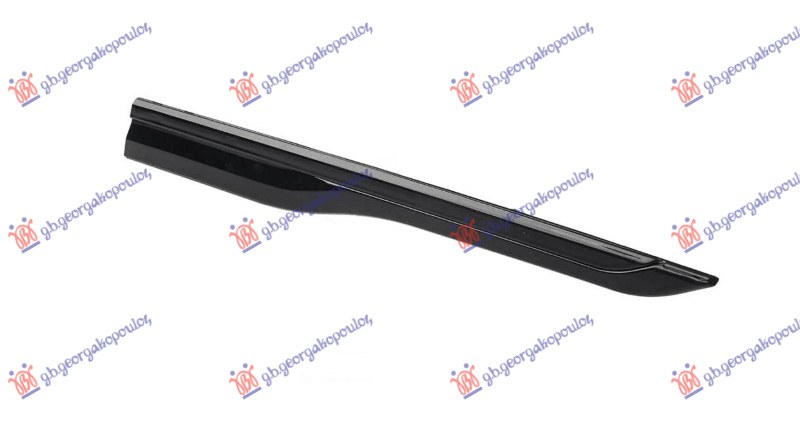 FRONT DOOR MOULDING PAINTED BLACK (W/BLACK MOULDING)