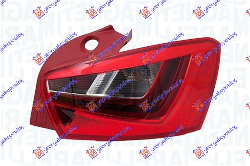 TAIL LAMP 5D RED BASE LED (MARELLI)