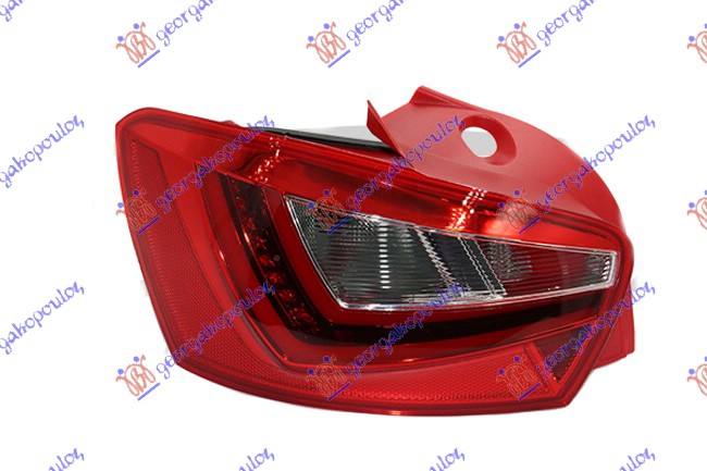 TAIL LAMP 5D RED BASE LED