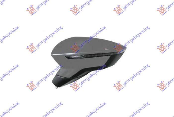 DOOR MIRROR ELECTRICAL HEATED PRIMED (W/SIDE LAMP) (CONVEX GLASS)