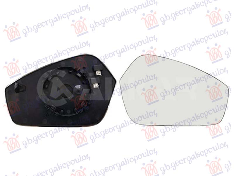 DOOR MIRROR GLASS HEATED (CONVEX GLASS) (2 PIN)