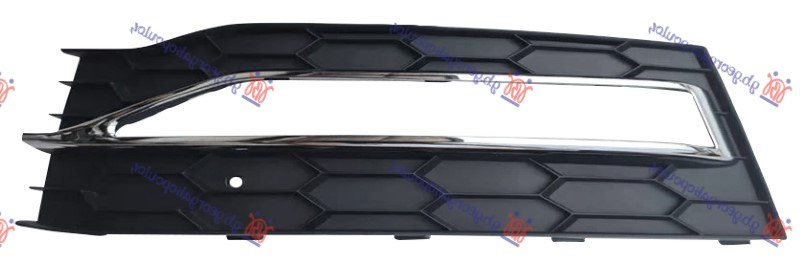 FRONT BUMPER GRILLE (W/ FOG LAMP HOLE & CHROME MULDING)