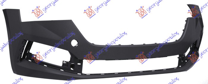 FRONT BUMPER BLACK (W/FOG LAMP HOLES) (W/CUTTING MARKS FOR PDC & WASHER HOLES)