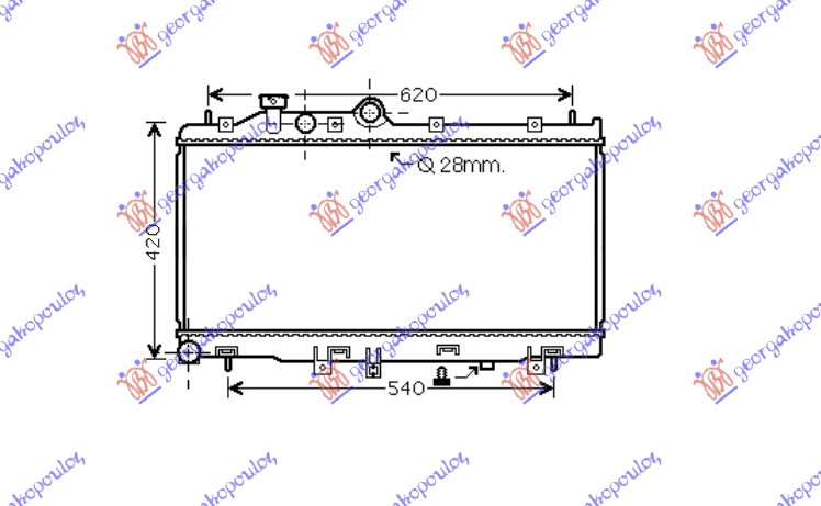 RADIATOR 2.0 DIESEL (340x685x25)