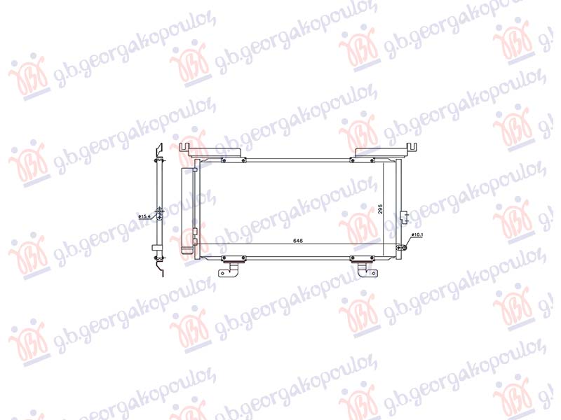 CONDENSER FOR ALL PETROL/DIESEL (610x300x12) (KOYO)