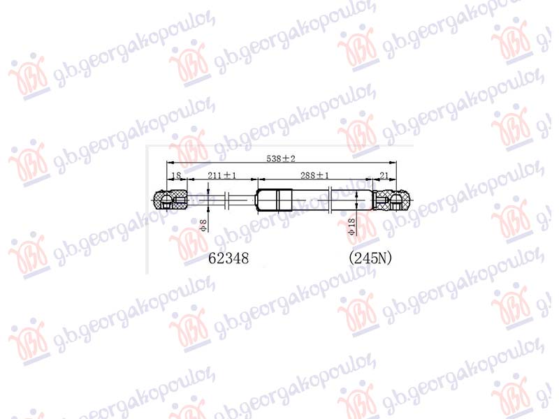 GAS SPRING TAIL GATE (MARELLI)