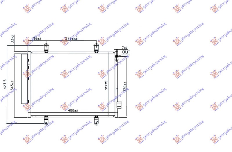 CONDENSER 1.0 PETROL (488x353x12) (KOYO)
