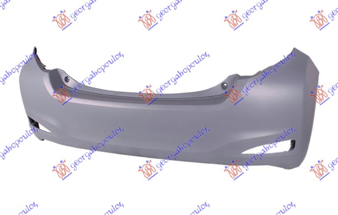 REAR BUMPER PRIMED (FRANCE-W/REAR FOG LAMP HOLES) (A QUALITY)
