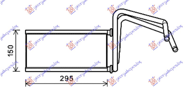HEATER RADIATOR (125x280x26)