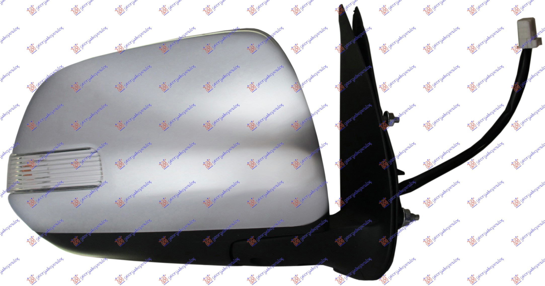 DOOR MIRROR ELECTRICAL FOLDABLE CHROME (W/SIDE LAMP)