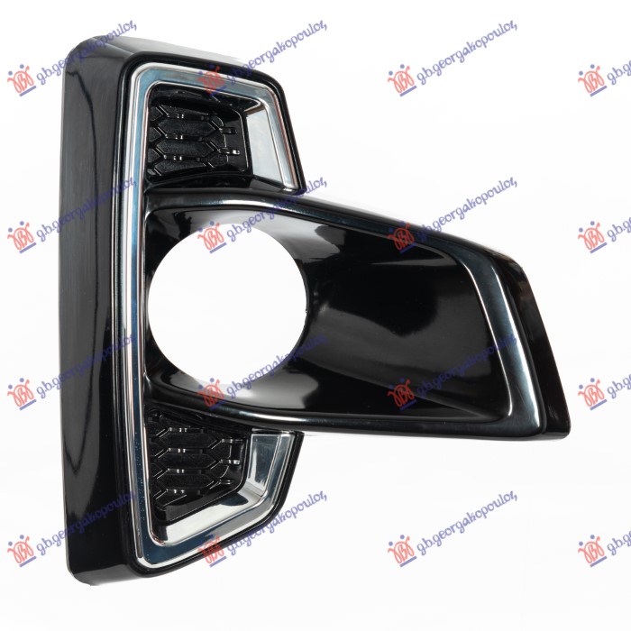 FRONT BUMPER GRILLE W/CHROME (W/ FOG LAMP HOLE) 2018- (INVINCIBLE)