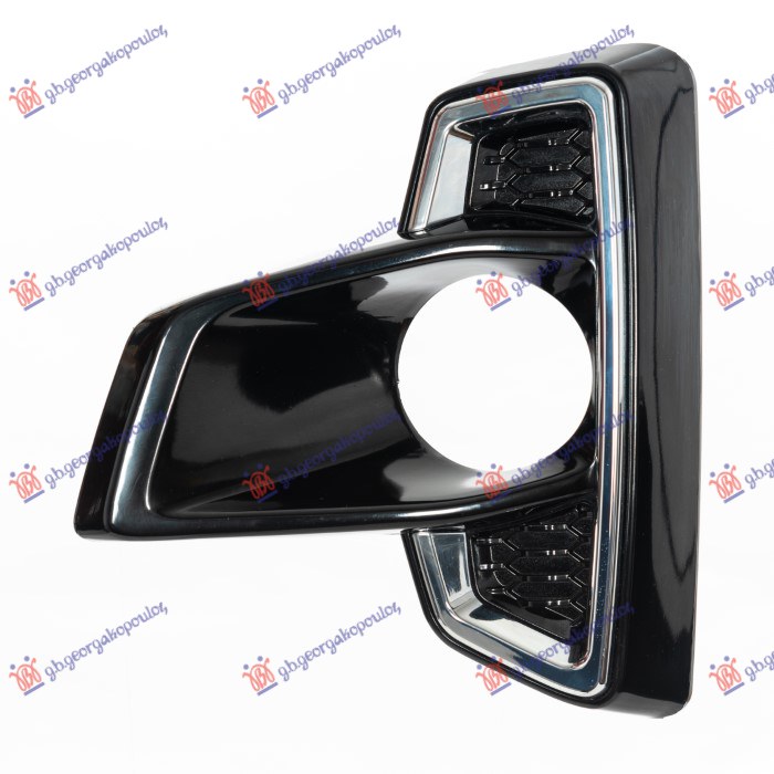 FRONT BUMPER GRILLE W/CHROME (W/ FOG LAMP HOLE) 2018- (INVINCIBLE)