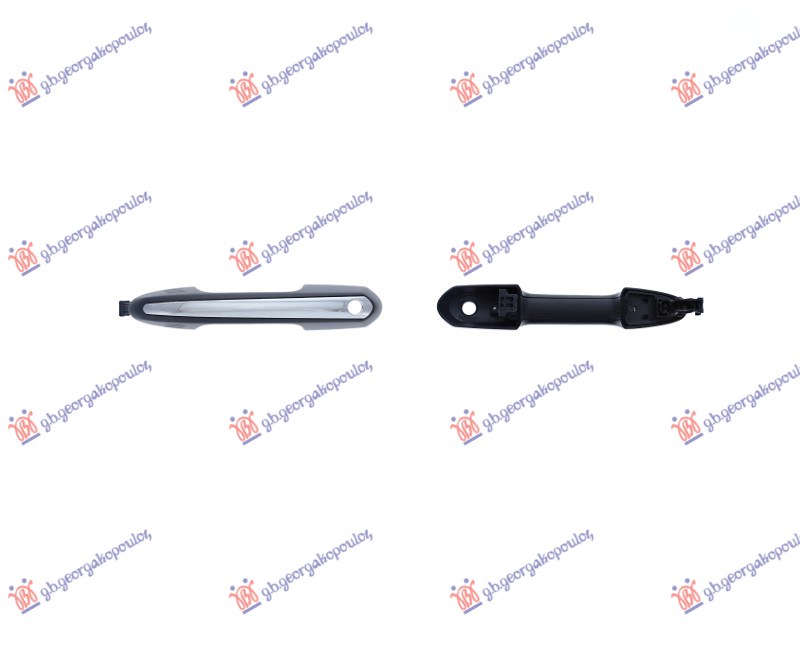 DOOR HANDLE FRONT OUTER (BLACK/CHROME)