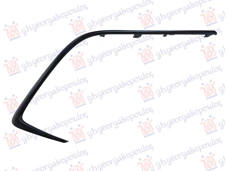 FRONT BUMPER GRILLE MOULDING GLOSSY BLACK