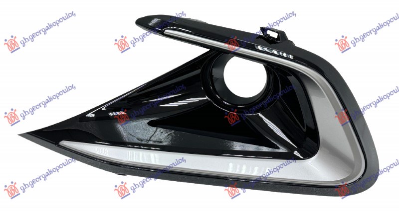 FRONT BUMPER GRILLE GLOSS BLACK/GREY (W/ FOG LAMP HOLE)