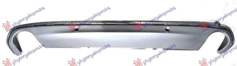 REAR BUMPER SPOILER MAT BLACK (TWIN EXHAUST)