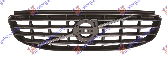 GRILLE COMPLETE BLACK/CHROME W/BLACK MOULDING