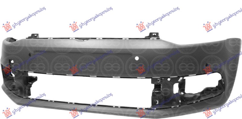 FRONT BUMPER PRIMED (W/4 PDC & W/CUTTING MARKS FOR WASHER HOLES) (A QUALITY)