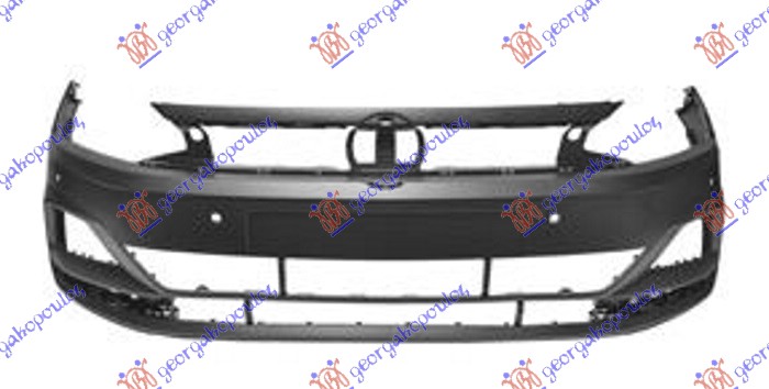 FRONT BUMPER PRIMED (W/4 PDC) (A QUALITY)