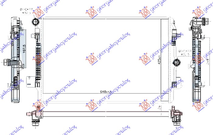 RADIATOR 2.0 GTI PETROL (650X425X26)