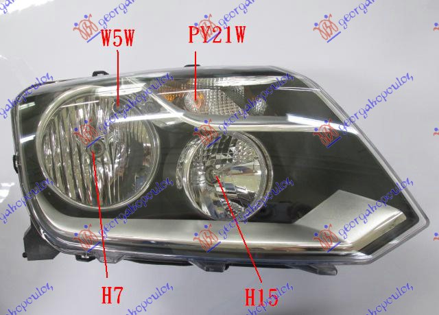 HEAD LAMP ELECTRICAL 2013- (H7/H15) (DEPO)