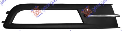 FRONT BUMPER GRILLE W/CHROME (W/ FOG LAMP HOLE)