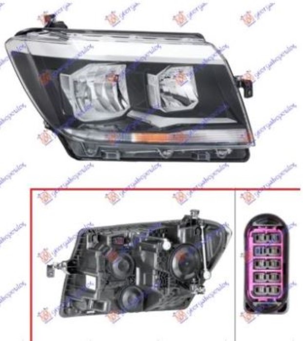 HEAD LAMP ELECTRICAL (H7/H15) (TYC)