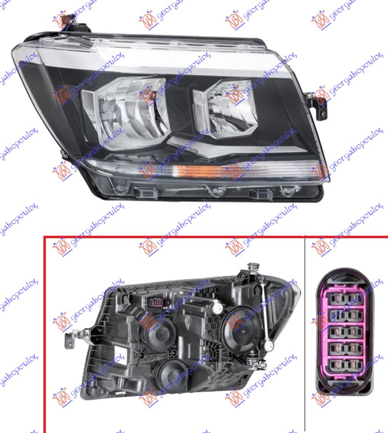 HEAD LAMP ELECTRICAL (H7/H15) (HELLA)